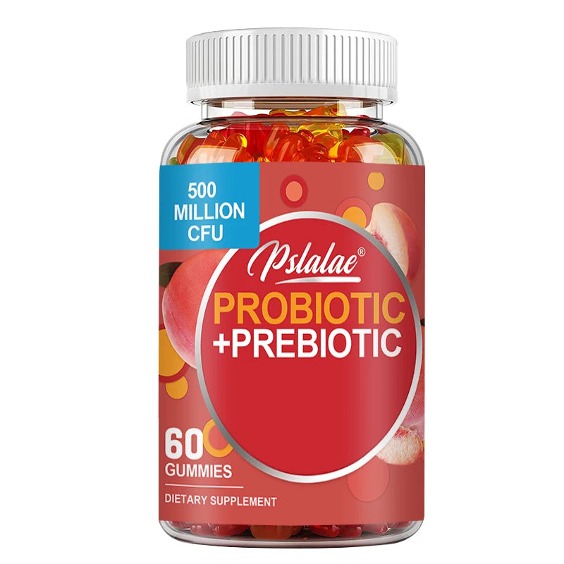 Probiotic + Prebiotic - Supports Digestion and Gut Health, Relieves Bloating and Constipation, and Boosts Immunity - 60 Gummies