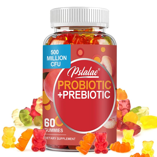 Probiotic + Prebiotic - Supports Digestion and Gut Health, Relieves Bloating and Constipation, and Boosts Immunity - 60 Gummies