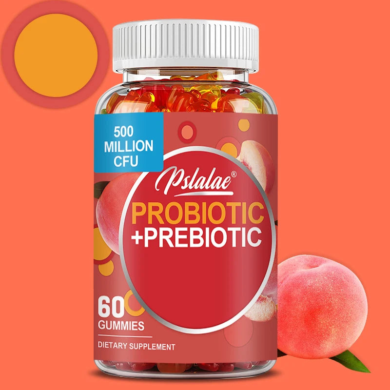 Probiotic + Prebiotic - Supports Digestion and Gut Health, Relieves Bloating and Constipation, and Boosts Immunity - 60 Gummies