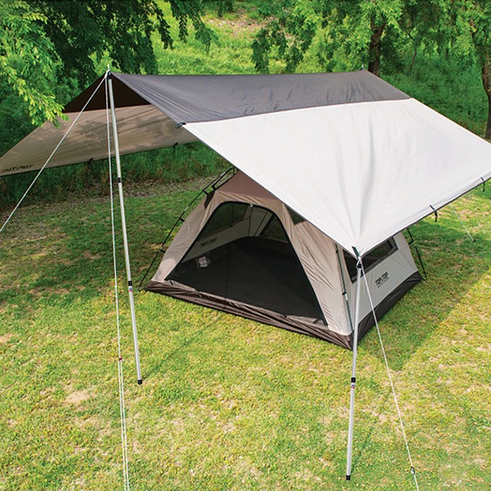 Adjustable Tent Support Rod Beach Shelter Tarp Awning Pole Thicken Aluminum Alloy Tent Pole Camping Accessories for Camping Tent