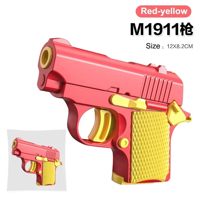 Mini 3D Gravity Printing 1911 Children'S Toy Guns Model Fidget Toy for Kids Adults Stress Relief Toy Children Decompression Gift