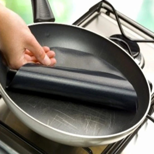 New Frying Pan Pad Reusable Non-stick Pan Fry Liner Sheet Cooking Oil Sheet Pad Mat Fiberglass Cloth Home Kitchen Festival Tool