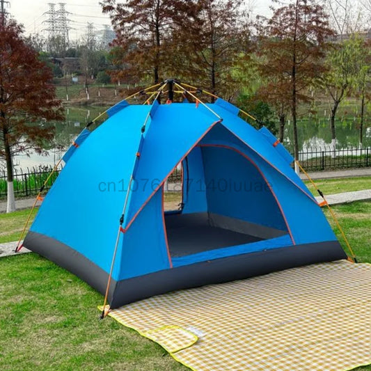 Fully Automatic Quick Opening Tent, Outdoor Thickened Sunscreen and Rainproof Beach Tent, Outdoor Camping