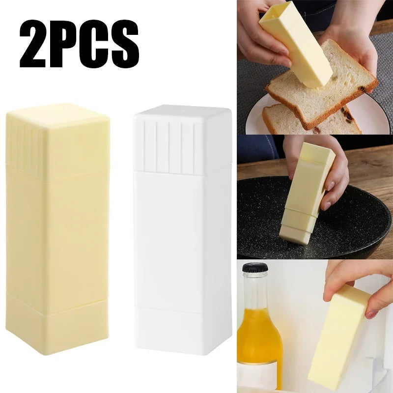 2PCS Rotary Butter Spreader Upright Cheese Dispenser Holders Sticks Plastic Kitchen Baking Tools
