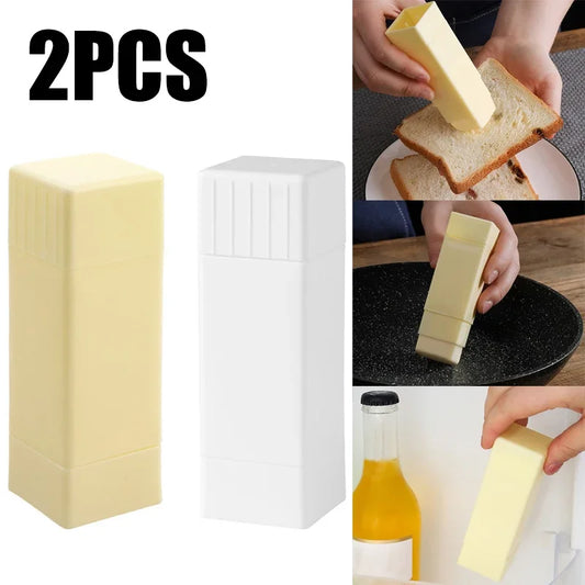2PCS Rotary Butter Spreader Upright Cheese Dispenser Holders Sticks Plastic Kitchen Baking Tools