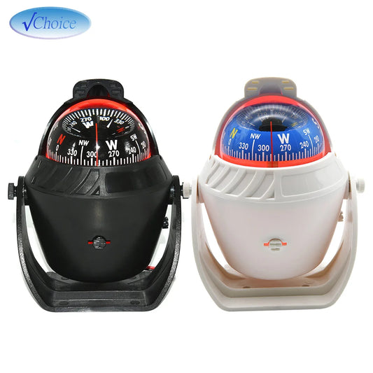 New Marine Car Outdoor Compass LED Pointer Number Hemisphere Compass Navioation Compass Car Accessories LED Light Power Cord 12V