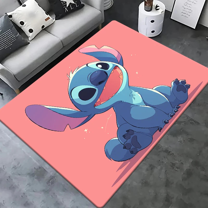 Stitch Cartoon HD Printed Carpet.Rug for Living Room,Bedroom,Decoration,Picnic,Camp,Kitchen Carpet,Crawling Carpet Decoration