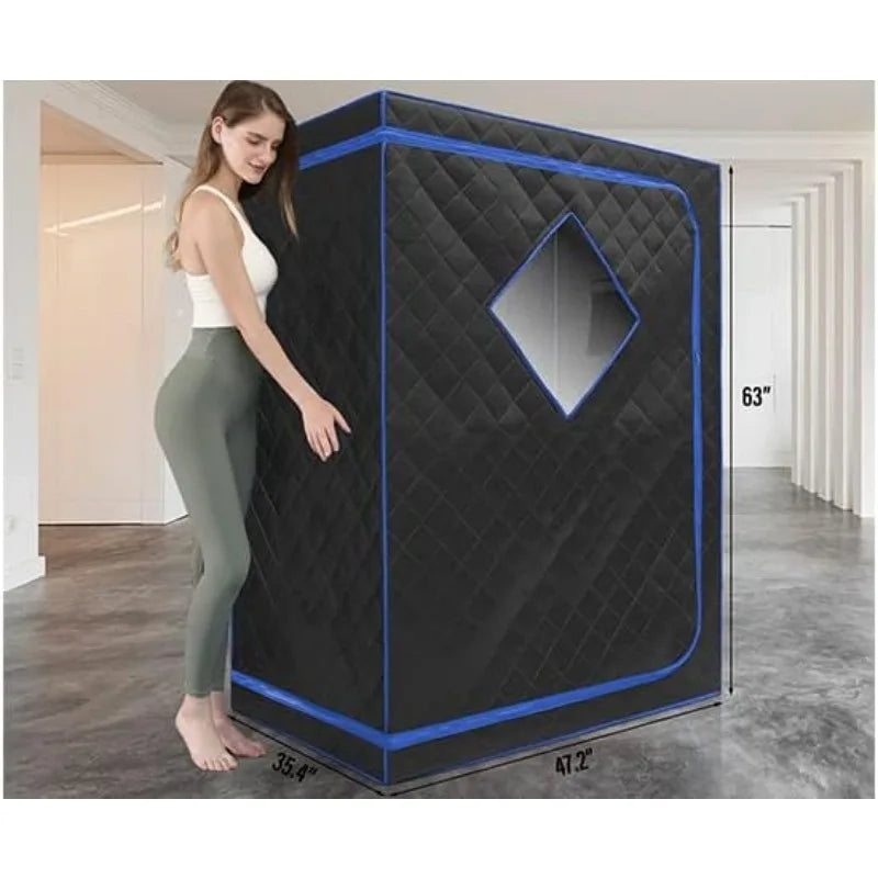 Oversize Portable Far Infrared Sauna for Home, Large Space for 1 or 2 Person Home Spa for Relaxation & Detox, Private Sauna