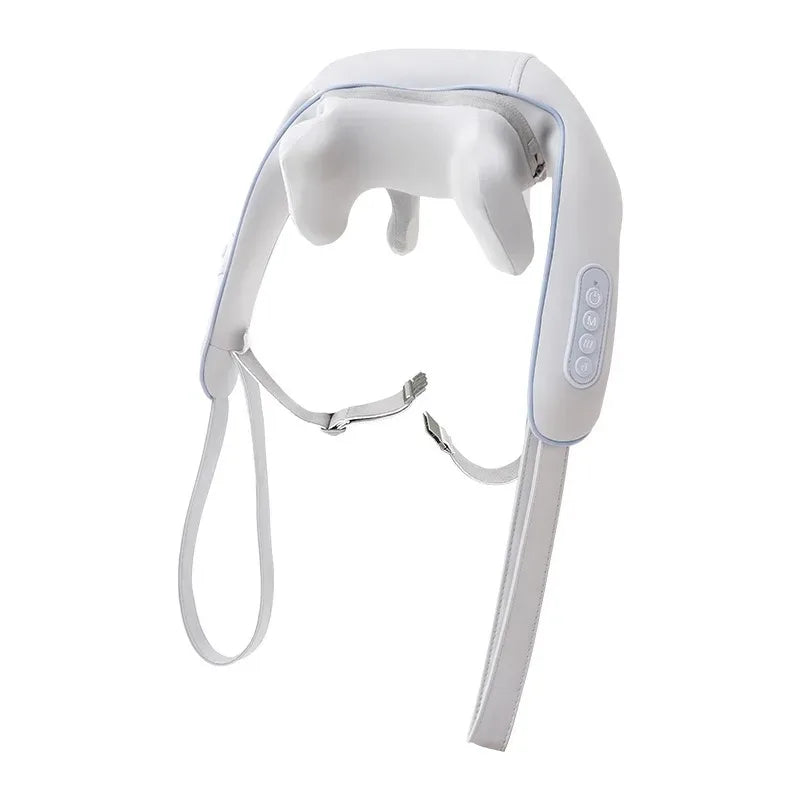 Neck and Shoulder Massage Shawl Heating Kneading 6D Massage Head Deep Massage and Muscle Relaxation Adjustable Wearable Massager