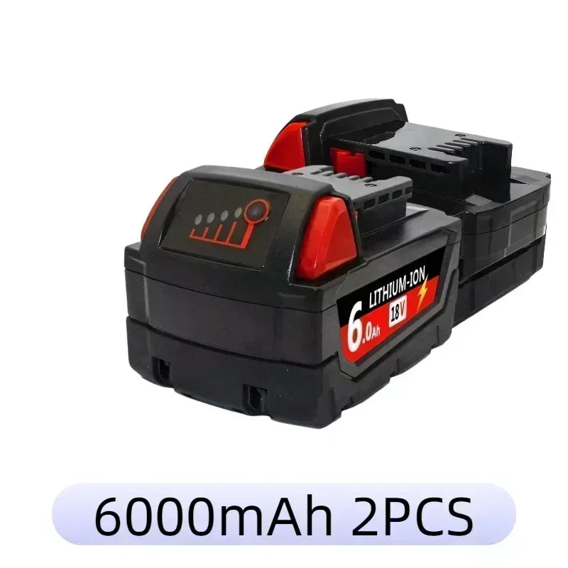 6000mAH/12000mAH For Milwaukee M18 18V Replacement For Milwaukee M18B5 XC Li-ion battery 48-11-1815 2604-20 48-11-1850 charger