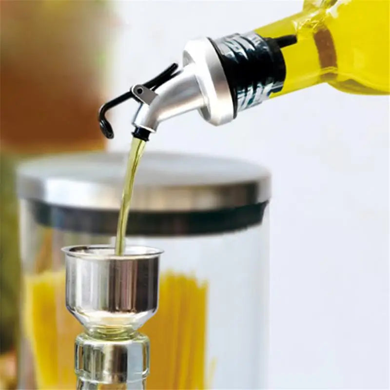 304 Stainless Steel Funnel Metal Wide Mouth Funnel With Strainer Mesh For Cooking Oil Liquid Spices Filter Kitchen Gadgets