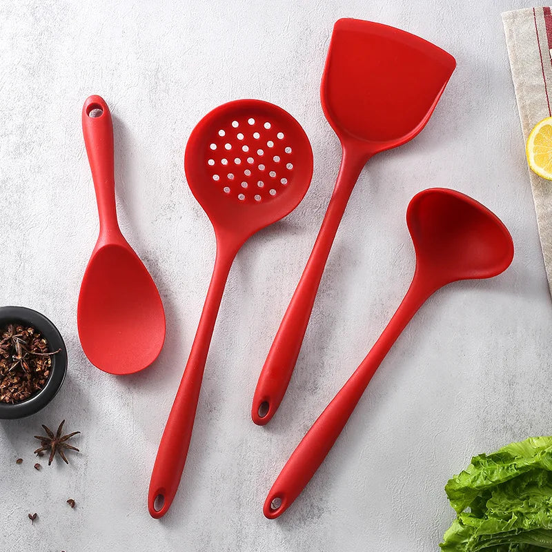 Household Silicone Spatula Frying Shovel Soup Spoon Cooking Non Stick Pan Silicone Spatula Kitchen Utensils Spatula