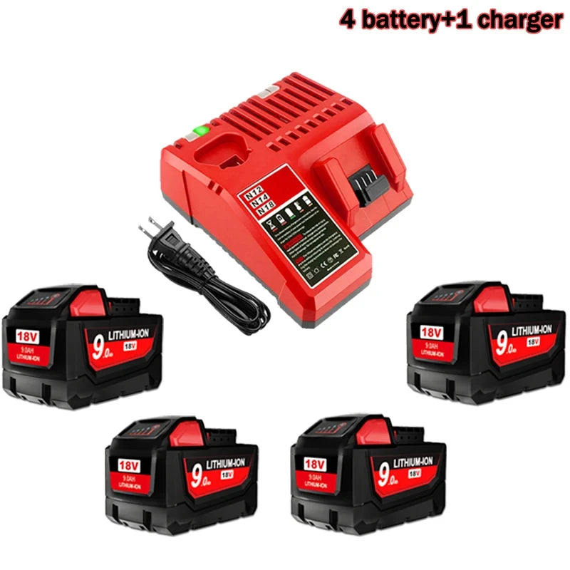6000mAH/9000mAH For Milwaukee M18 18V Replacement For Milwaukee M18B5 XC Li-ion battery 48-11-1815 48-11-1850 2604-22 2604-20