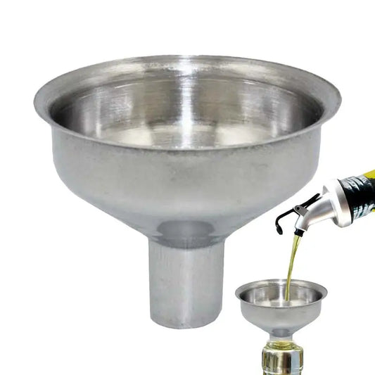 304 Stainless Steel Funnel Metal Wide Mouth Funnel With Strainer Mesh For Cooking Oil Liquid Spices Filter Kitchen Gadgets