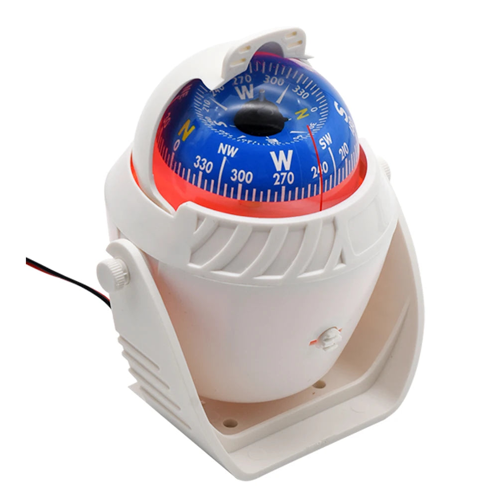 New Marine Car Outdoor Compass LED Pointer Number Hemisphere Compass Navioation Compass Car Accessories LED Light Power Cord 12V