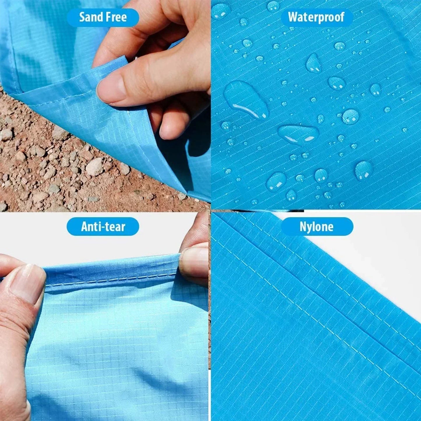 Waterproof Sandbeach Blanket for Camping, Hiking, and Sports - Lightweight and Sandproof