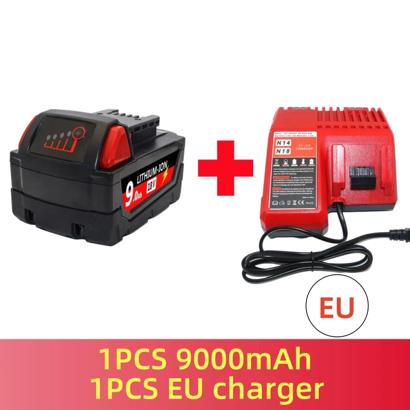 6000mAH/12000mAH For Milwaukee M18 18V Replacement For Milwaukee M18B5 XC Li-ion battery 48-11-1815 2604-20 48-11-1850 charger