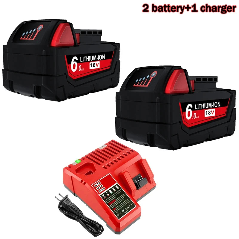 6000mAH/9000mAH For Milwaukee M18 18V Replacement For Milwaukee M18B5 XC Li-ion battery 48-11-1815 48-11-1850 2604-22 2604-20