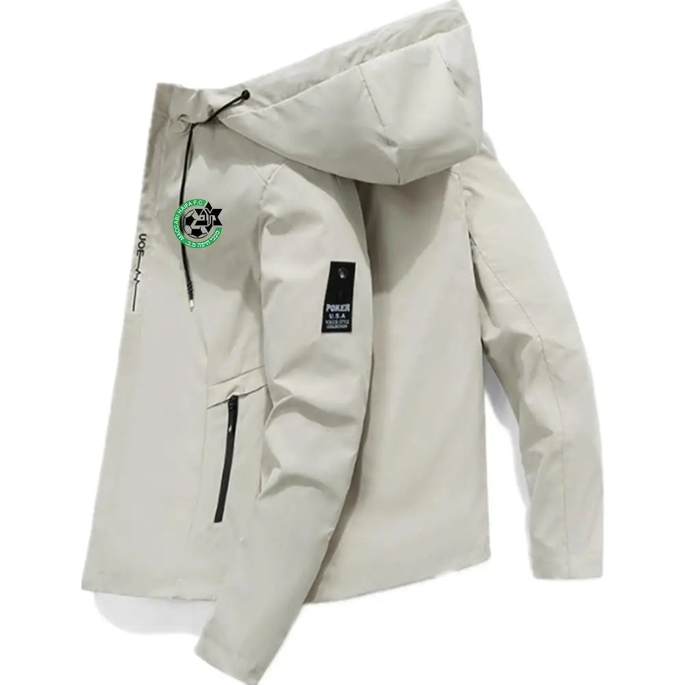 Maccabi Haifa Men's Hooded Jacket Bomber Men Windbreaker Zip Coat Spring Autumn Casual Sports Fitted Workwear
