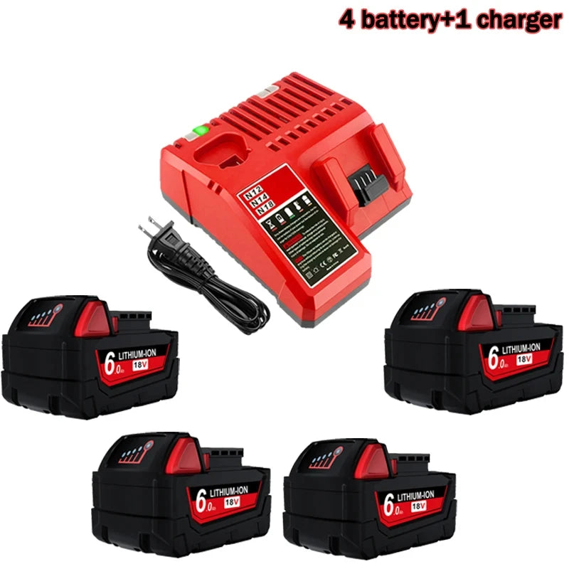 6000mAH/9000mAH For Milwaukee M18 18V Replacement For Milwaukee M18B5 XC Li-ion battery 48-11-1815 48-11-1850 2604-22 2604-20