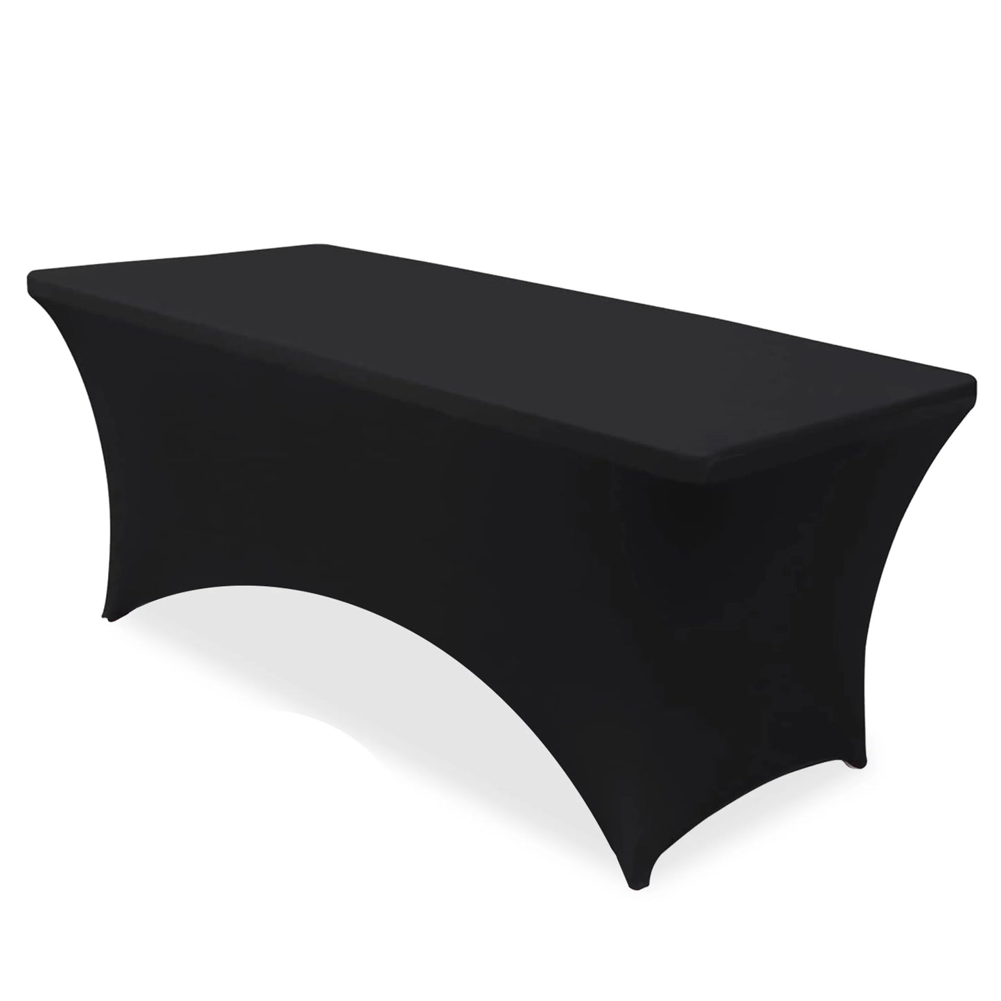 4/6FT White/Black High Stretch Tablecloth Wedding Party Beauty Massage Elastic Hotel Birthday Cover Rectangular Table Cloth