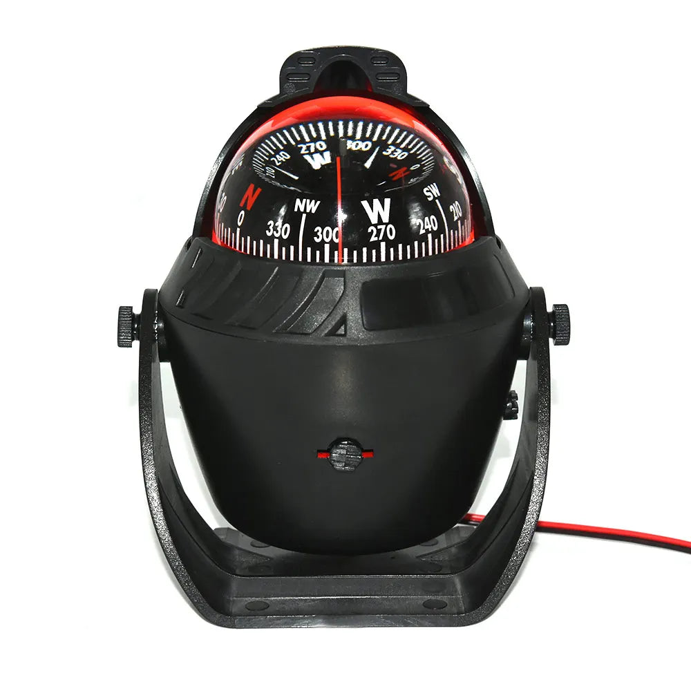 New Marine Car Outdoor Compass LED Pointer Number Hemisphere Compass Navioation Compass Car Accessories LED Light Power Cord 12V