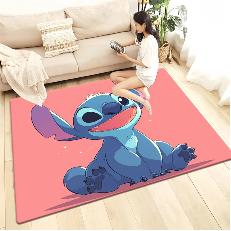 Stitch Cartoon HD Printed Carpet.Rug for Living Room,Bedroom,Decoration,Picnic,Camp,Kitchen Carpet,Crawling Carpet Decoration