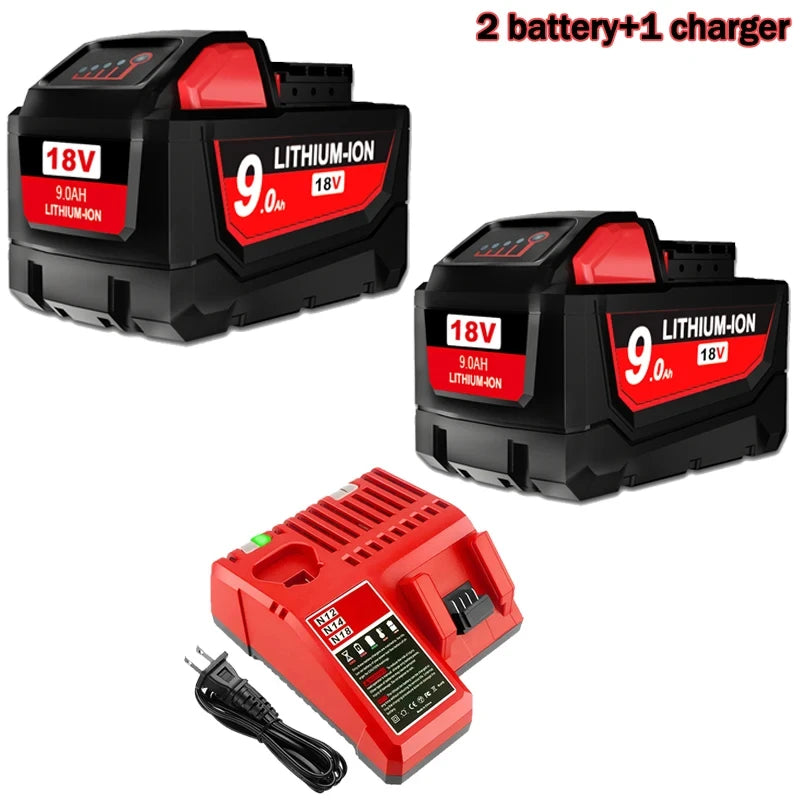 6000mAH/9000mAH For Milwaukee M18 18V Replacement For Milwaukee M18B5 XC Li-ion battery 48-11-1815 48-11-1850 2604-22 2604-20