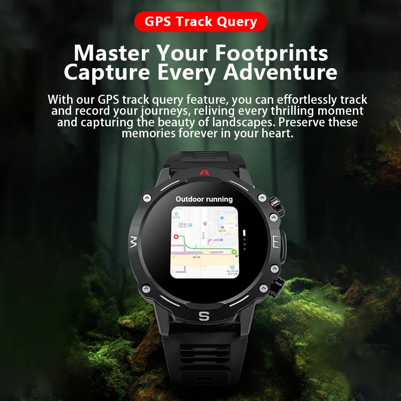 Zordai OD2 Men Smart Watch Wearable Smartwatch For iPhone Samsung Xiaomi IP68 Waterproof Bluetooth Call Compass NFC GPS Sports