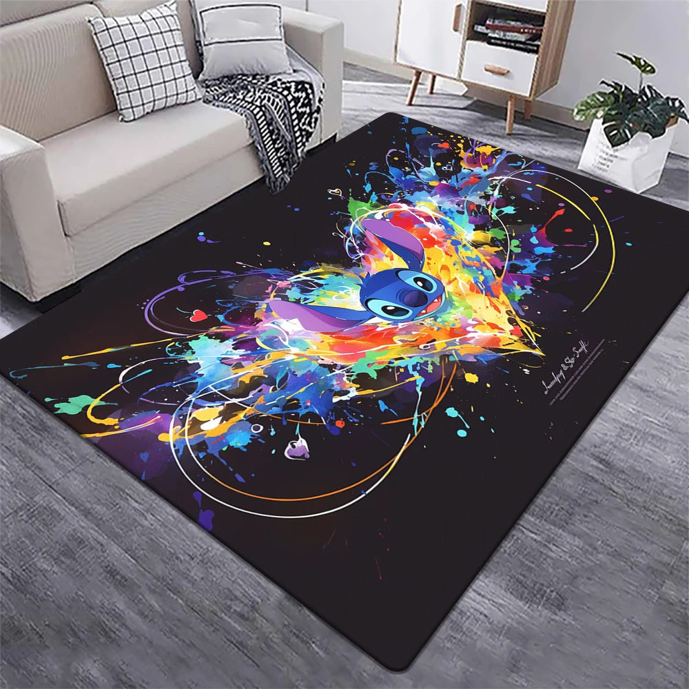 Stitch Cartoon HD Printed Carpet.Rug for Living Room,Bedroom,Decoration,Picnic,Camp,Kitchen Carpet,Crawling Carpet Decoration