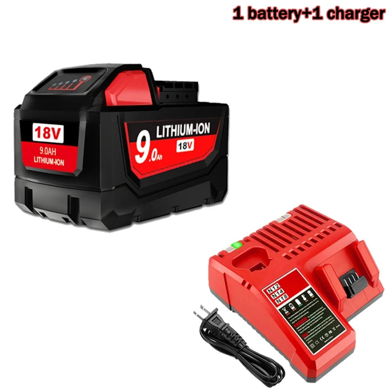 6000mAH/9000mAH For Milwaukee M18 18V Replacement For Milwaukee M18B5 XC Li-ion battery 48-11-1815 48-11-1850 2604-22 2604-20