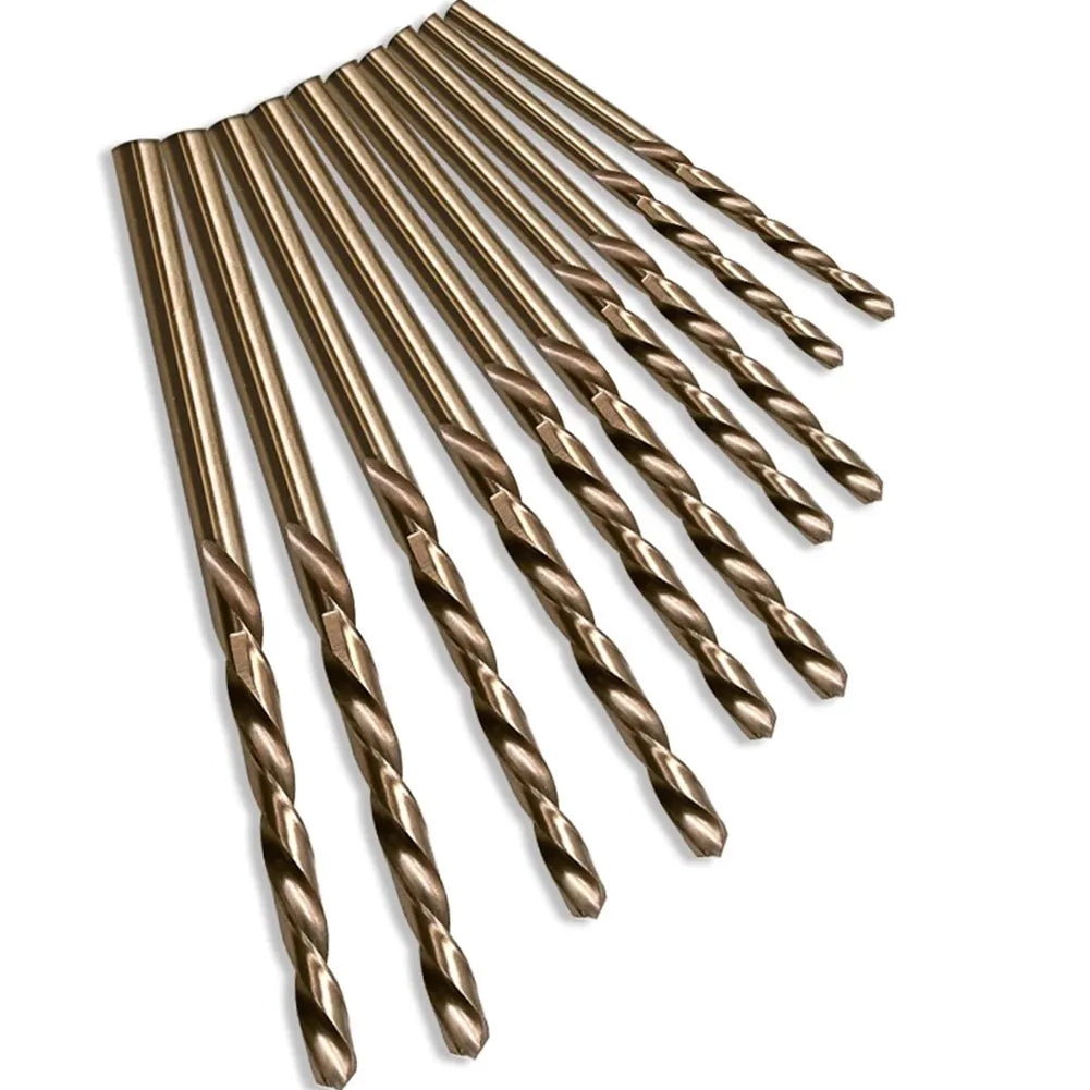 10pcs/set HSS M35 Cobalt Drill Bit 1mm 1.5mm 2mm 2.5mm 3mm Cobalt Coated Drill Bit Power Tool For Metal Stainless Steel Drilling