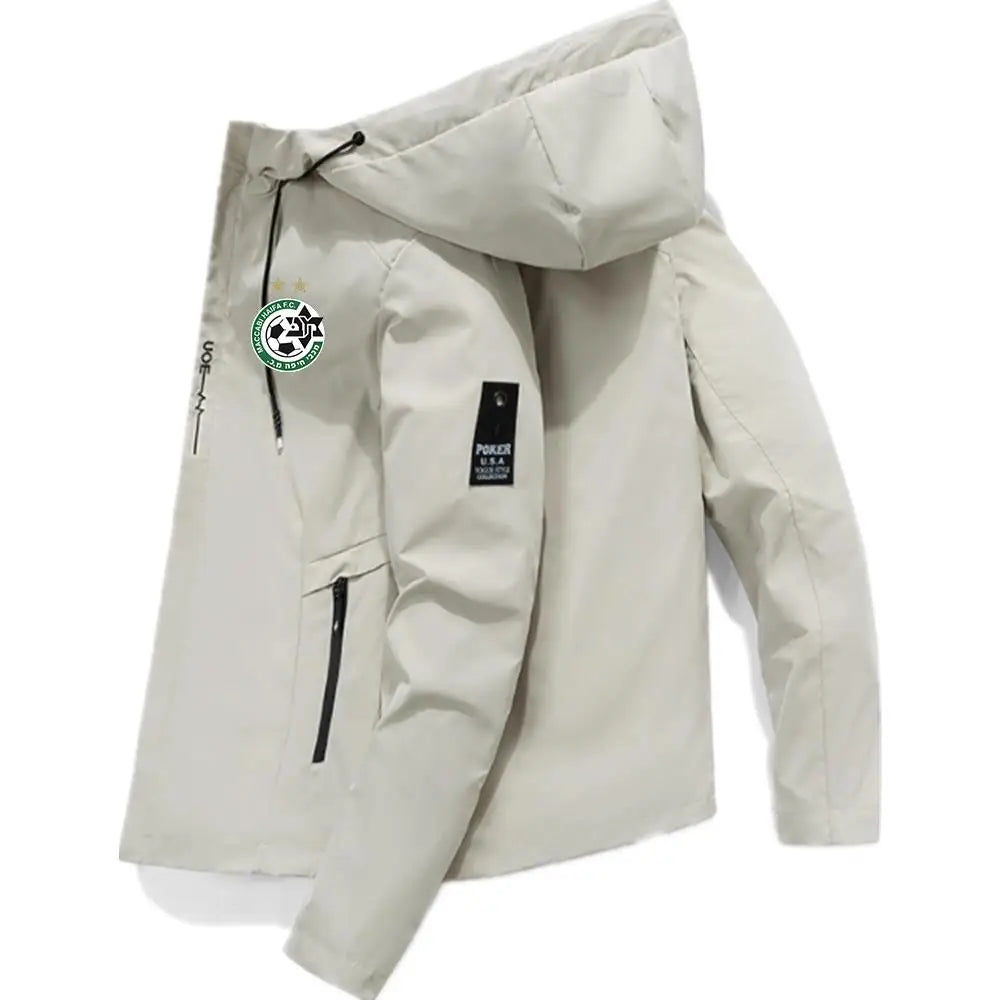 Maccabi Haifa Men's Hooded Jacket Bomber Men Windbreaker Zip Coat Spring Autumn Casual Sports Fitted Workwear