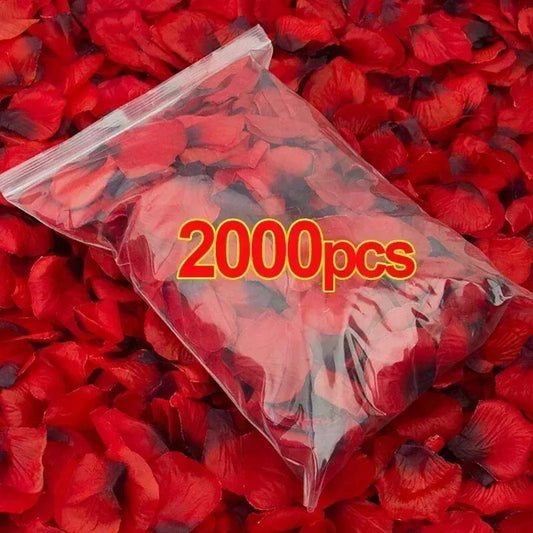 2000 Pieces of Silk Cloth with Simulated Petals, Rose Petals, Wedding Room Decoration, and Wedding Supplies