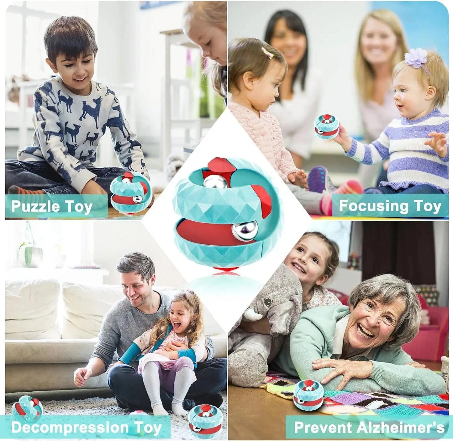 Decompression Toy Children Orbit Ball Cube Anti Stress Sensory Toy Fidget Toy Relieve Stress Spinner Gift For Kids Focu Training