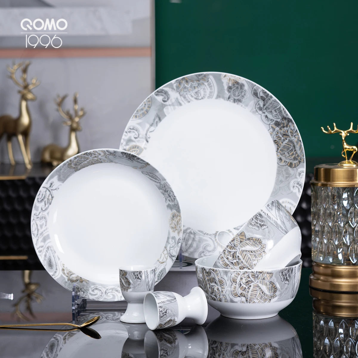 14/28-piece Porcelain Kitchen Dinnerware Set With Plates Bowls Disc And Mugs Chip Resistant Ceramic Dish Set Dining Dinner Ware