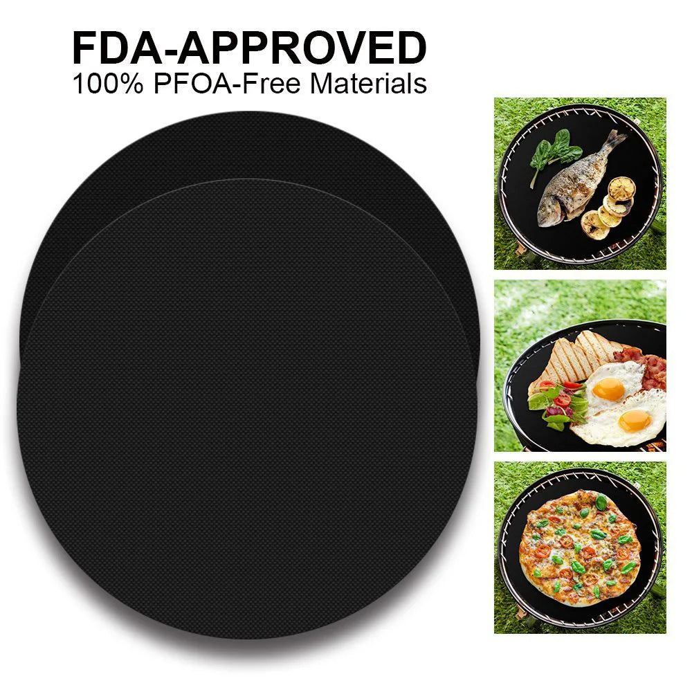 New Frying Pan Pad Reusable Non-stick Pan Fry Liner Sheet Cooking Oil Sheet Pad Mat Fiberglass Cloth Home Kitchen Festival Tool