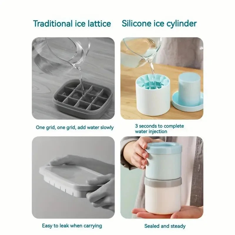 【Hot sales】1pc, Make Perfectly-Shaped Ice Cubes With This Easy-Release Silicone Ice Cube Mold - Holds Up To 60 Cubes!
