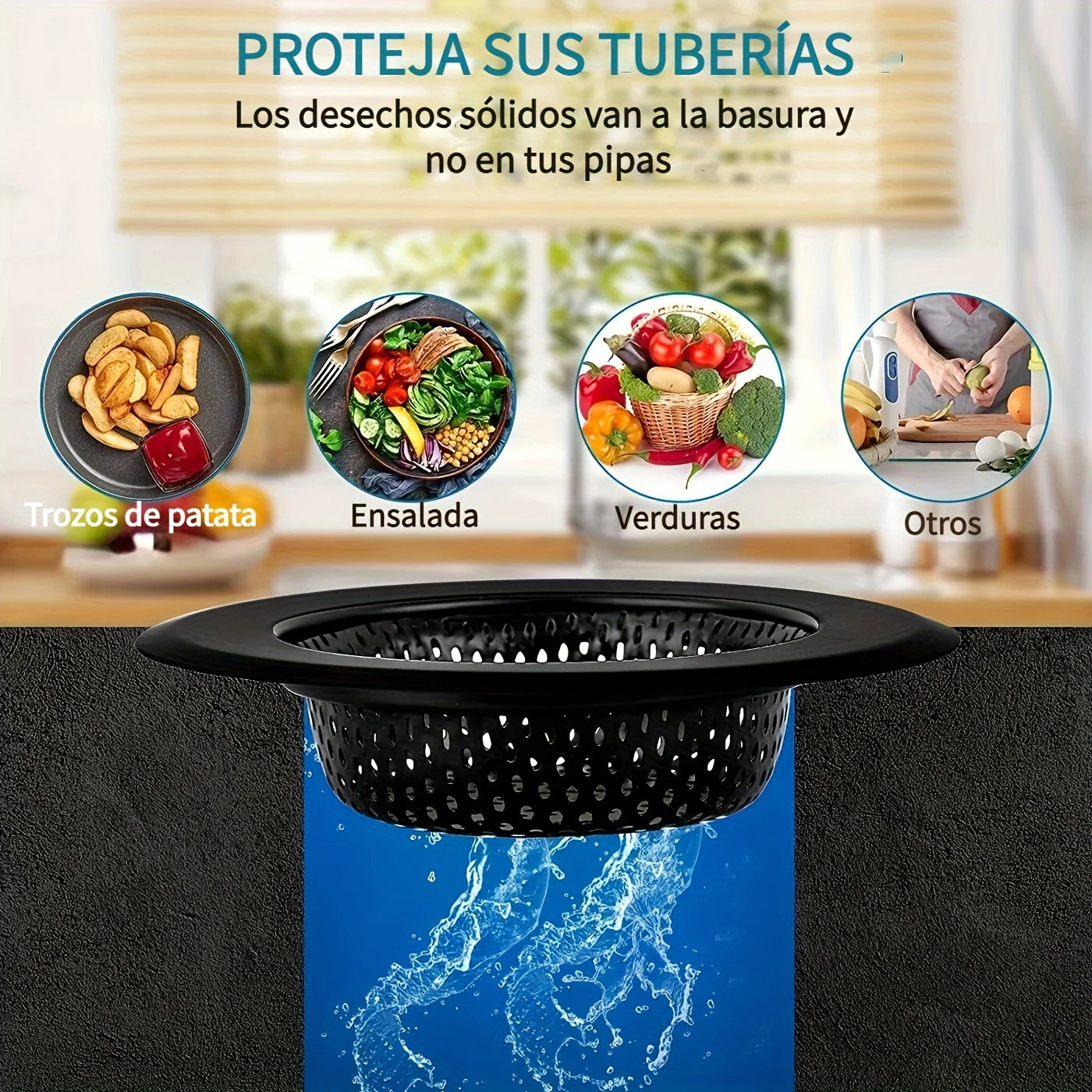 2Pcs Kitchen Sink Filter Stainless Steel Mesh Sink Strainer Filter Bathroom Sink Strainer Drain Hole Filter Trap Waste Screen