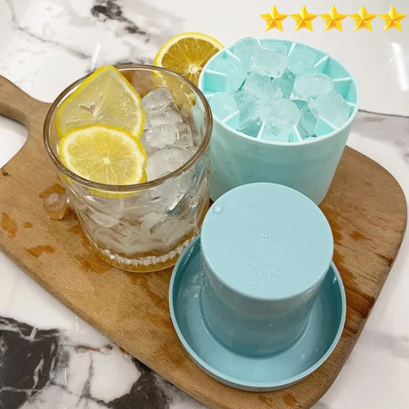 【Hot sales】1pc, Make Perfectly-Shaped Ice Cubes With This Easy-Release Silicone Ice Cube Mold - Holds Up To 60 Cubes!