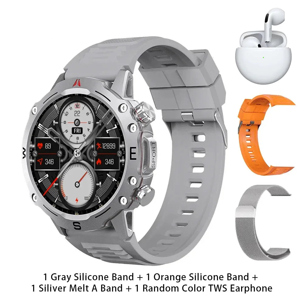 Zordai OD2 Men Smart Watch Wearable Smartwatch For iPhone Samsung Xiaomi IP68 Waterproof Bluetooth Call Compass NFC GPS Sports