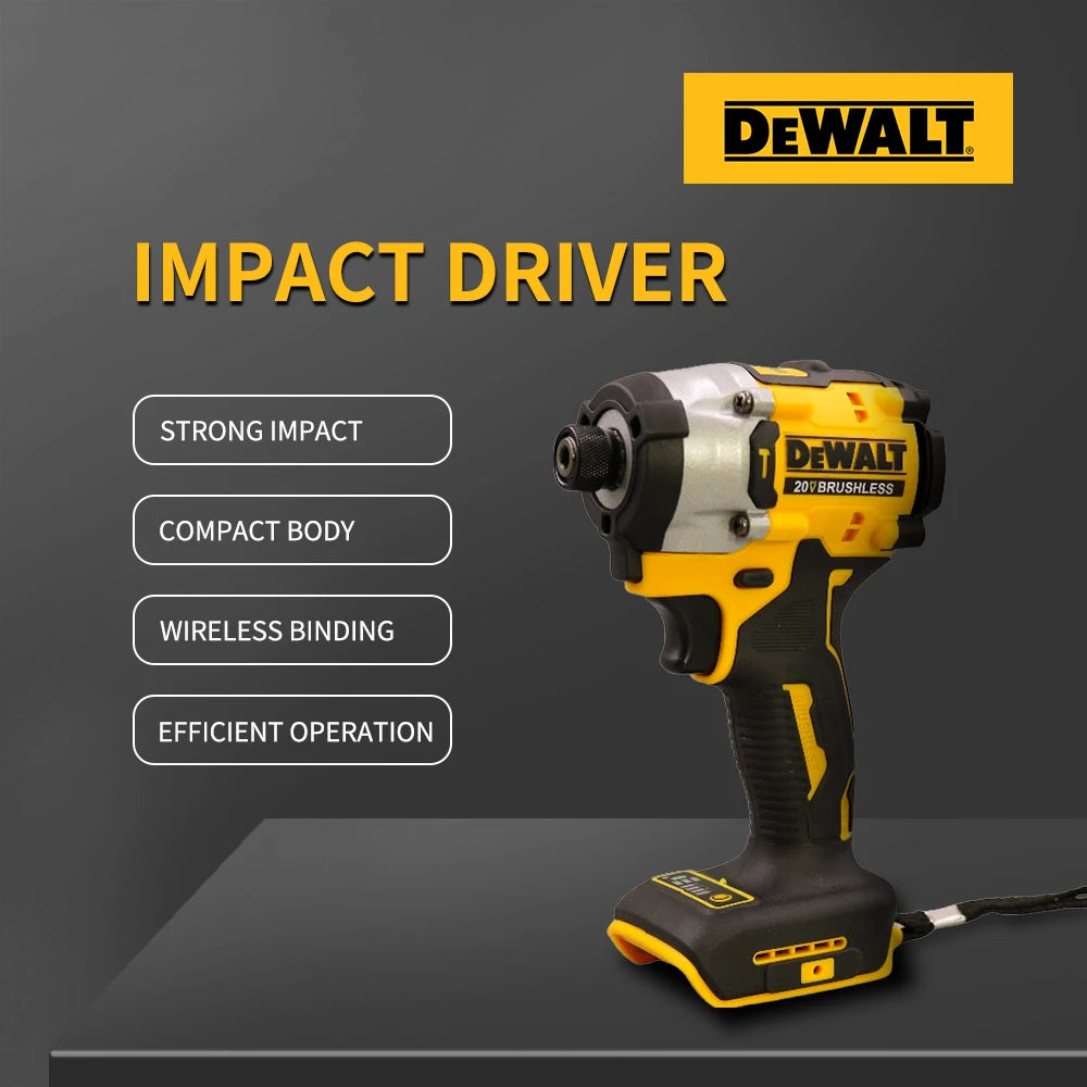 DEWALT DCF860 20V Impact Driver Screwdriver Electric Impact Drill Power Tools 205NM Brushless Cordless Rechargable Power Tools
