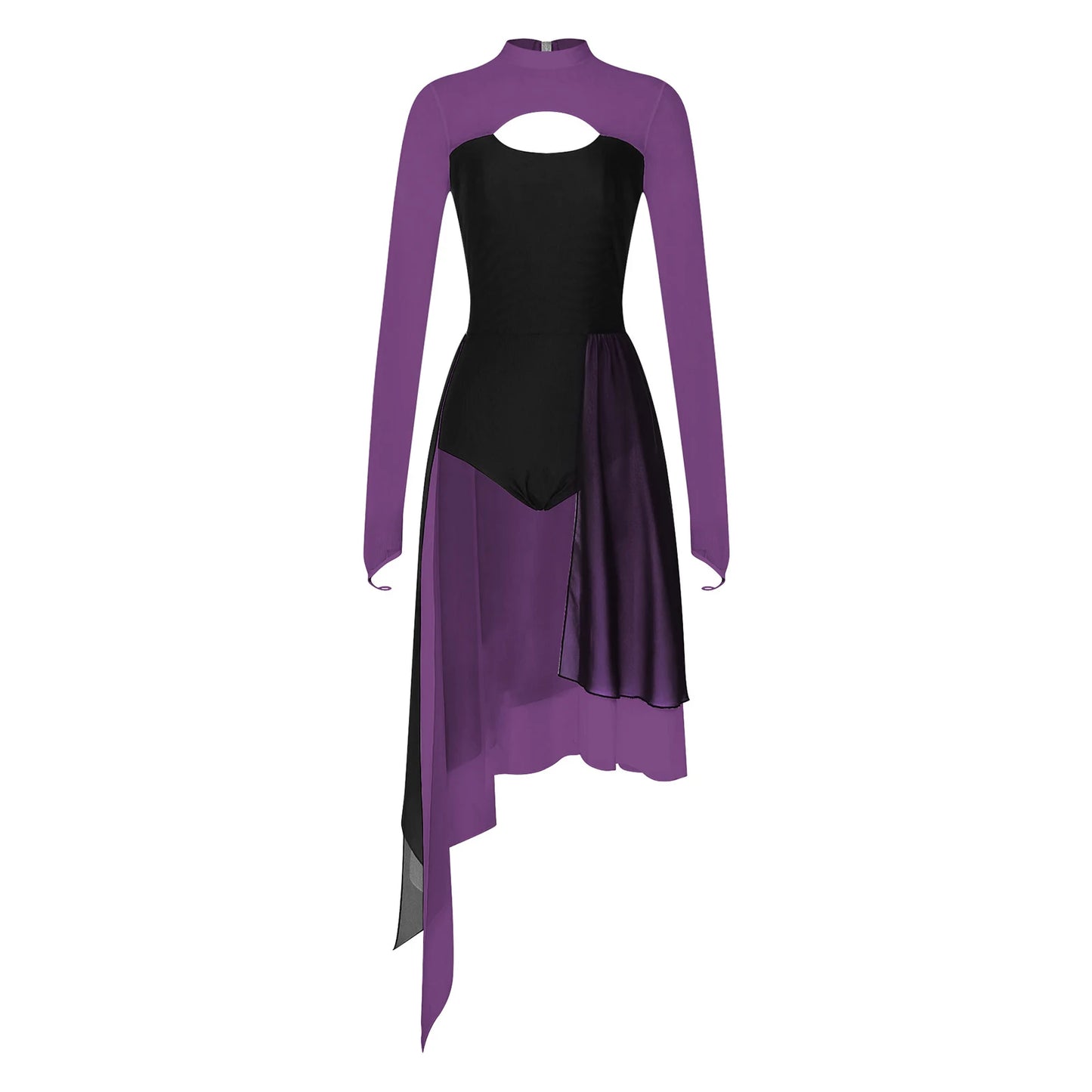 Women Ballet Modern Lyrical Dance Dress Classic Dance Body Rhyme Tutu Ballet Gymnastics Leotard Dress Skating Clothes Dancewear