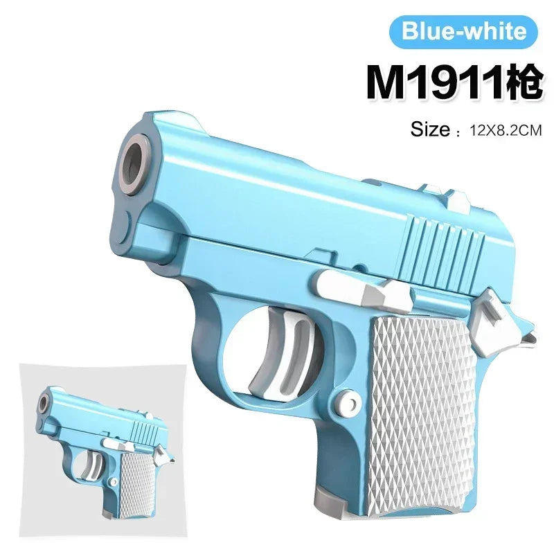 Mini 3D Gravity Printing 1911 Children'S Toy Guns Model Fidget Toy for Kids Adults Stress Relief Toy Children Decompression Gift