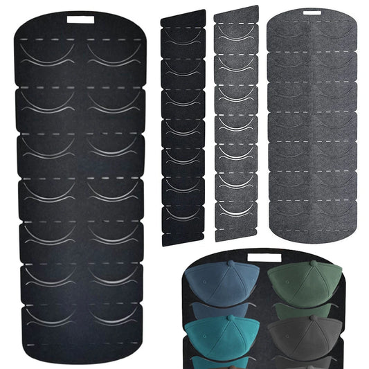 Felt Hanging Hat Organizer Cap Storage Hanger 7/14 Pockets Hat Display Rack Multifunction Large Capacity for All Types of Hats