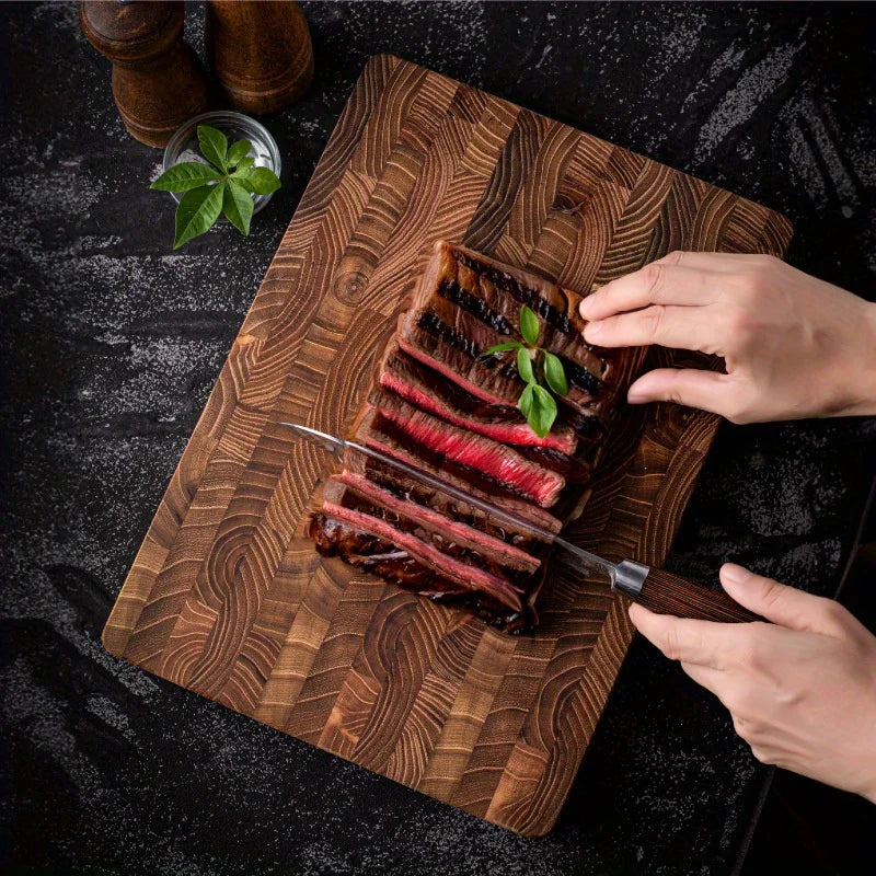 1pc, Chopping Board, Kitchen Solid Wood Board, Thickened Chopping Board, Stand-up Cutting Board, Cutting Fruit Steak Board