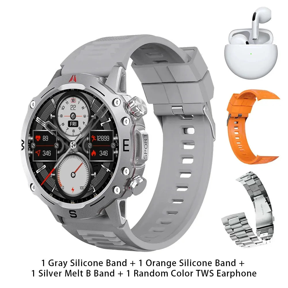 Zordai OD2 Men Smart Watch Wearable Smartwatch For iPhone Samsung Xiaomi IP68 Waterproof Bluetooth Call Compass NFC GPS Sports