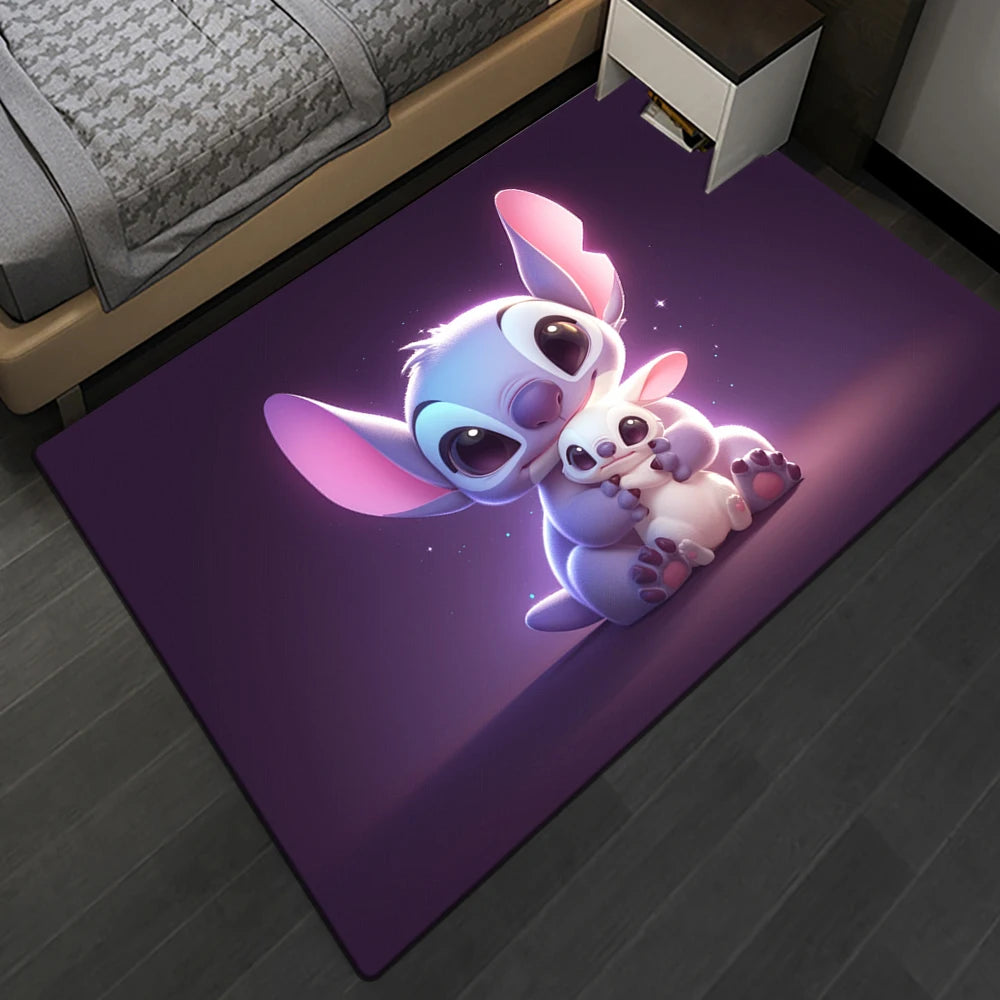 Stitch Cartoon HD Printed Carpet.Rug for Living Room,Bedroom,Decoration,Picnic,Camp,Kitchen Carpet,Crawling Carpet Decoration