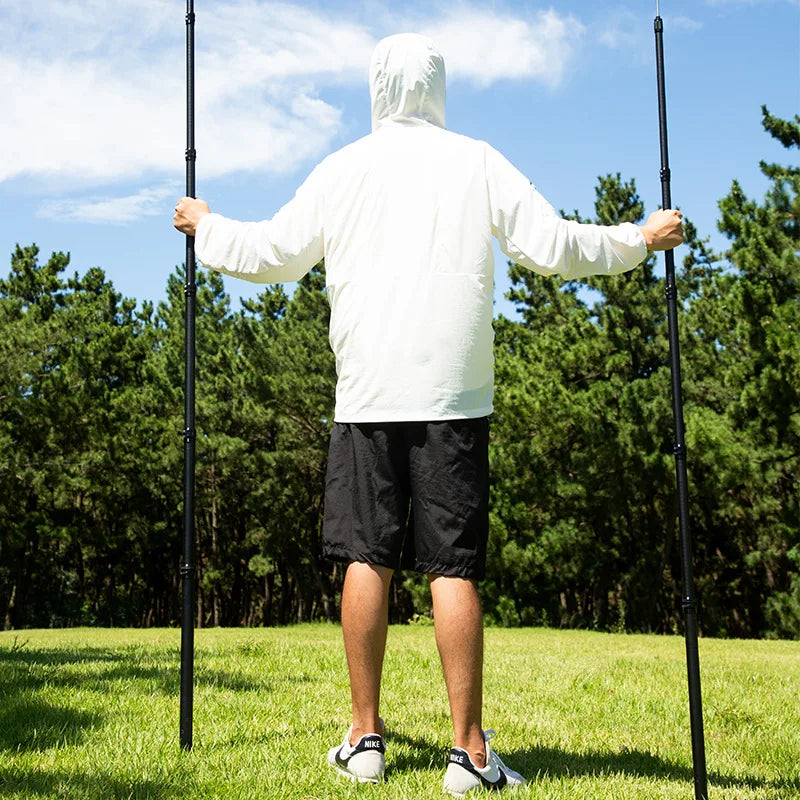 Carbon Fiber Tarp Pole Telescopic 2.8m Tarp Poles Telescope Lightweight Camping Poles Carbon Ultralight 3m Tent Pole Adjustable