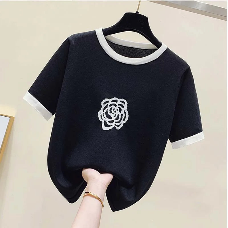 Fashion Two Piece Set Summer Clothes For Women Dresy Damskie Casual Wide Leg Pants Print T Shirt Suits Female clothes big 3XL